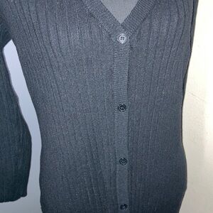 Marled Black Long Sleeve sweater Dress